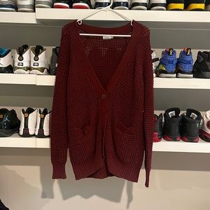 Maroon cardigan